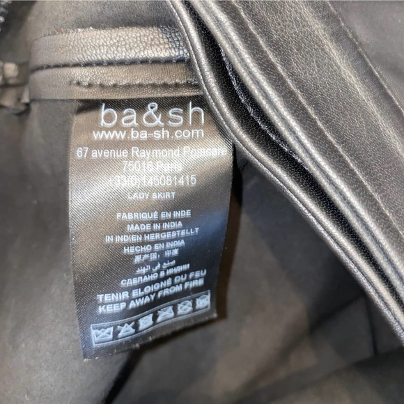 ba&sh Black Leather Skirt size S - Picture 4 of 4